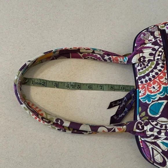 Vera Bradley Eloise Quilted Shoulder Bag in “Plum Crazy” (retired pattern) 💜💚 - Picture 9 of 15
